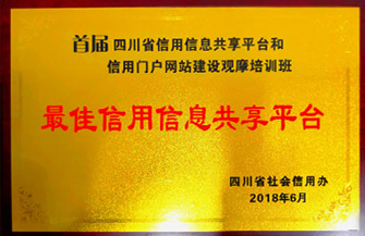 四川省最佳信用信息共享平台